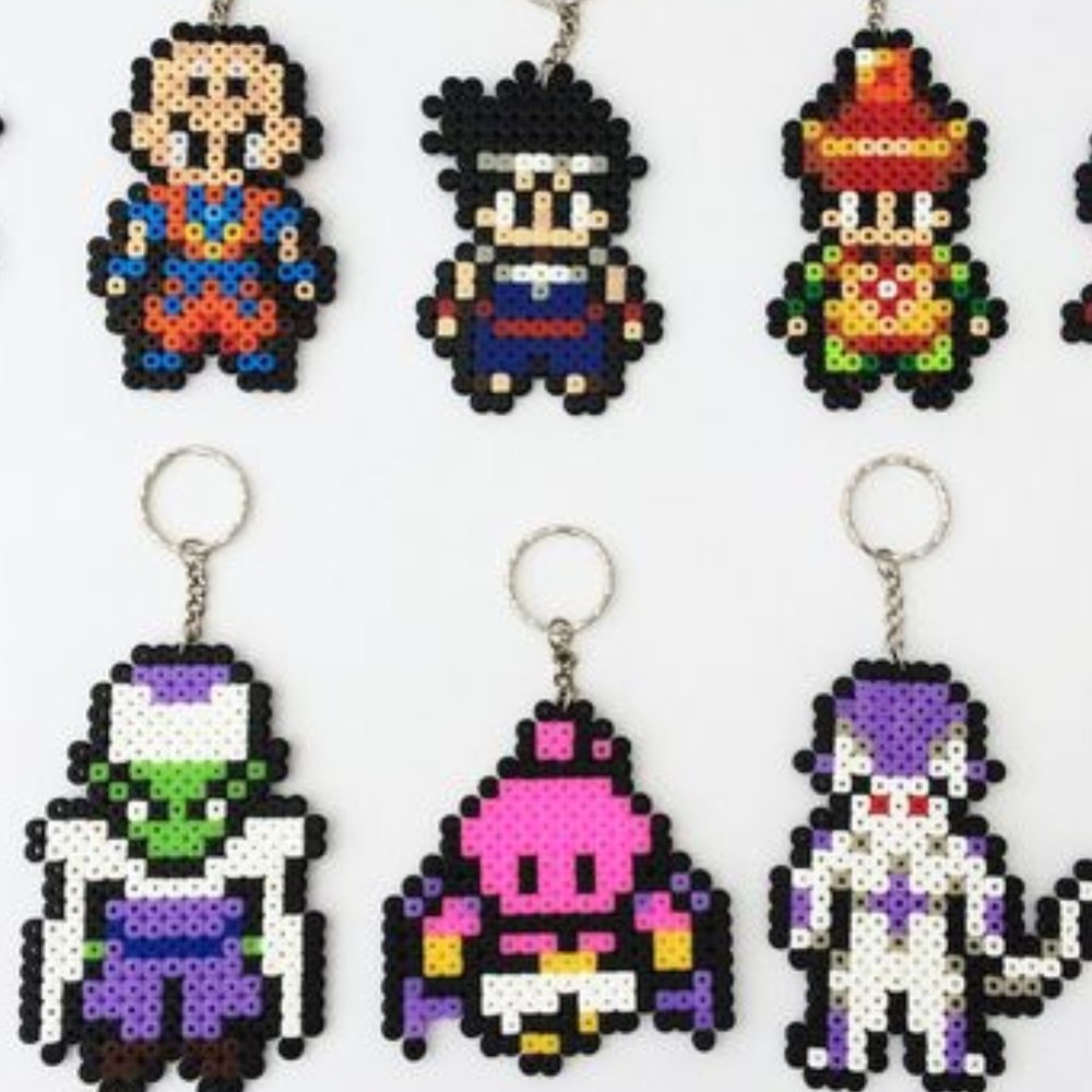 Dragon ball z perler bead keychains